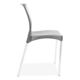 Kit 4 Cadeiras Plasticas Pés Aluminio
