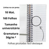 Kit 4 Cadernos 10 Matérias 160 Folhas Tilibra Pacote Fechado Cor Sortido