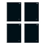 Kit 4 Cadernos Preto 1 Matéria 80 Fls Zip Tilibra