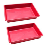 Kit 4 Caixa De Areia Para Gatos Bandeja Higiênica Sanitário