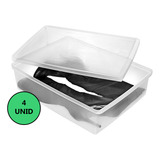 Kit 4 Caixa De Sapato Transparente Organizar Extra Grande