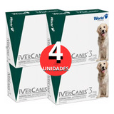 Kit 4 Caixas Ivercanis 3mg - Com 4 Comp Para Cães Até 15kg