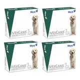 Kit 4 Caixas Ivercanis 3mg - Com 4 Comp Para Cães Até 15kg