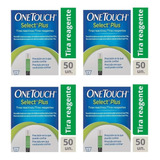 Kit 4 Caixas Tiras Onetouch Select Plus Com 50 Unidades