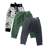 Kit 4 Calça Saruel Bebê Com Cordão 100%algodão Menina Menino