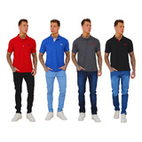 Kit 4 Calças Jeans Masculina Skinny