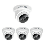 Kit 4 Câmeras Hdcvi 1 Mega Hd 2.8mm 20m Vhc 1120 D Intelbras Cor Branco