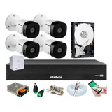 Kit 4 Cameras Intelbras 1120b Dvr 4ch Intelbras, C/ Hd + Cx