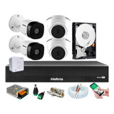 Kit 4 Cameras Intelbras 1120b Dvr 4ch Intelbras, Hd Incluso