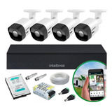 Kit 4 Cameras Intelbras Cftv Dvr Mhdx 1004 Comp Hd 500gb