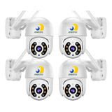 Kit 4 Câmeras Segurança Externa Dome Wifi Ip Prova D'água A8