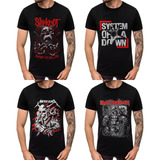 Kit 4 Camisa Banda System Of A Down Camisetas De Banda Rock