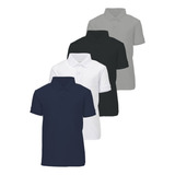 Kit 4 Camisa Masculina Polo Básica