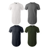 Kit 4 Camiseta Camisa Oversized Longline Swag Atacado C1