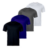 Kit 4 Camisetas Esportiva Masculina Dry
