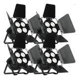 Kit 4 Canhão Luz Cob 2 Em 1 De Led 200w Luz Quente + Fria