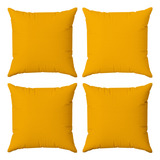 Kit 4 Capas Almofadas Decorativas Lisas 45x45 Id Decor Cor 12 Amarelo Gema