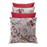 Kit 4 Capas Almofadas Lisa E Estampadas P/ Sofá Decorativas