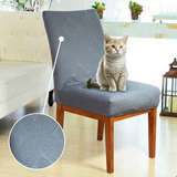 Kit 4 Capas Cadeira Anti Gato Matelada Cinza Envio Rápido