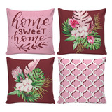 Kit 4 Capas De Almofadas Decorativa 45cm X 45cm