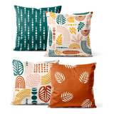 Kit 4 Capas De Almofadas Decorativas 45x45 - Indie Terracota