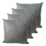 Kit 4 Capas De Almofadas Decorativas Sued 45x45 Várias Cores