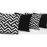 Kit 4 Capas De Almofadas Sued E Jacquard Quadriculado 45x45