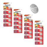 Kit 4 Cartelas Baterias Panasonic Cr2032 3v 20 Unidades