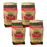Kit 4 Carvão 4 Kg Vegetal Churrasco Eucalipto 100% Ecologico