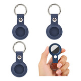 Kit 4 Case Capa Capinha Couro Para Airtag Chaveiro Premium