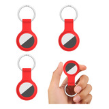 Kit 4 Case Capa Silicone Compatível Com Airtag Luxo Premium