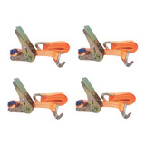 Kit 4 Catraca + 4 Cinta Amarração 800kg 4,6m 25mm Rabicho J