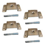 Kit 4 Chapinha Chapa Reta Fixação Metal Pe Palito