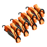 Kit 4 Cinta Amarrar Carga Catraca 540kg 2,2mt Moto Barco