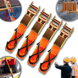Kit 4 Cinta Fita Catraca Amarração 100kg Prender Carga 4,5m