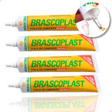 Kit 4 Cola De Contato Sapateiro Brascoplast 75g Multiuso