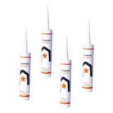 Kit 4 Cola Homestar 380g P/molduras Rodapé Sanca Cortiça