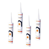 Kit 4 Cola P/ Rodapé Sanca Molduras Rodateto Gesso 380g