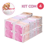 Kit 4 Colmeia Organizadora Gaveta Tela P/ Calcinha 40 Nichos