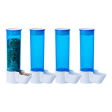 Kit 4 Comedouro Automático Pássaros E Aves - Malha Larga