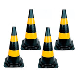 Kit 4 Cones Para Sinalização 75cm 2 Faixas - Rm-44 Multimarc