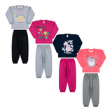 Kit 4 Conjunto Infantil Menina Inverno