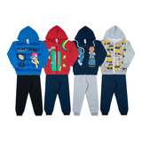 Kit 4 Conjunto Moletom Infantil Menino