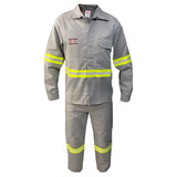 Kit 4 Conjunto Nr10 Anti Chamas Refletivo Epi Eletricista