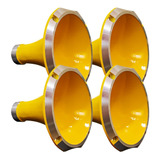 Kit 4 Corneta Boca Cone Rosca Alumínio Jarrão Caneca Amarelo