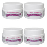 Kit 4 Creme Hidratante Colágeno Elastina Vitamina E 250g
