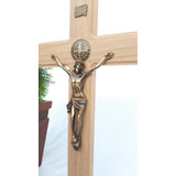 Kit 4 Cruz Crucifixo Madeira Parede