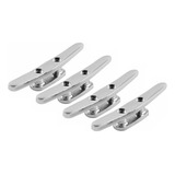 Kit 4 Cunho Amarra Cabo 5 Pol 12 Cm Cromado P/ Barco Lancha