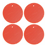 Kit 4 Descanso De Panela Silicone Protetor Antiaderente 