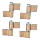 Kit 4 Dobradiça Gonzo Nº2 Com Aba 1'' Porta Portão Ferro